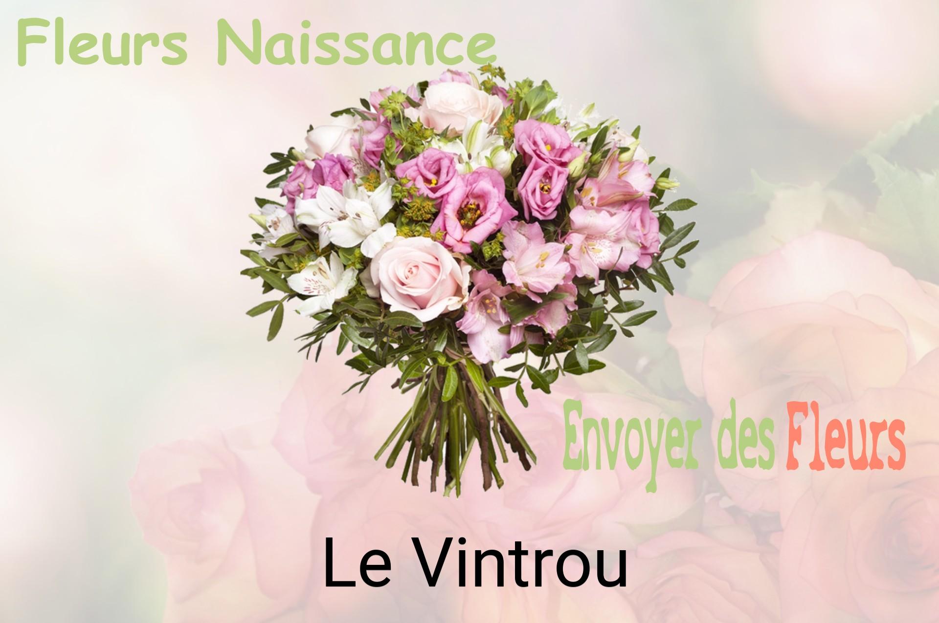 Bouquet de fleurs de naissance livré à Le Vintrou